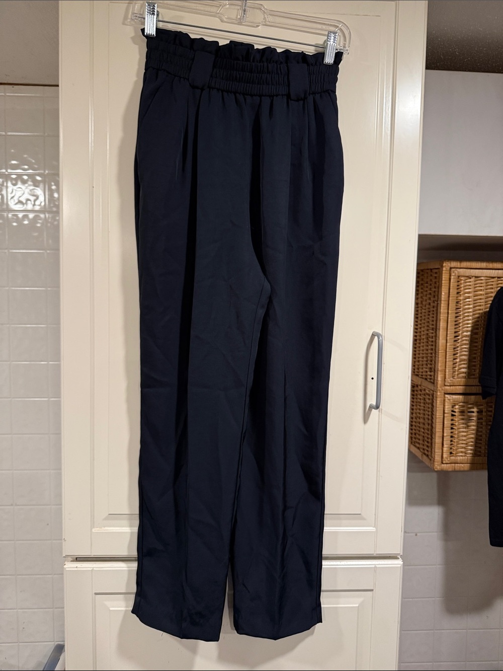 Zara Black Elastic Waist Dress Pants size XS 7:30